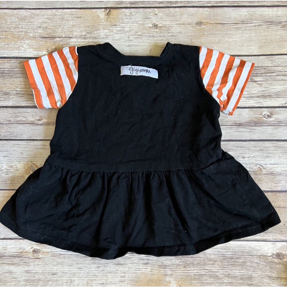 Gigi and Max Boo Orange Black Halloween Outfit 18 Months - Picture 4 of 11